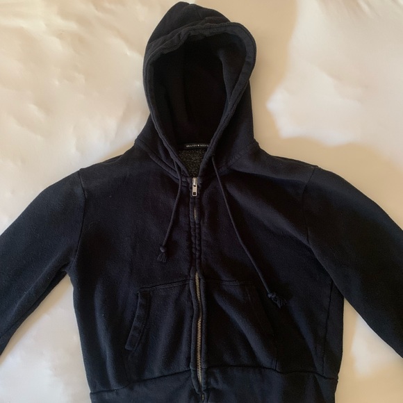 black brandy melville cropped hoodie - Picture 1 of 4